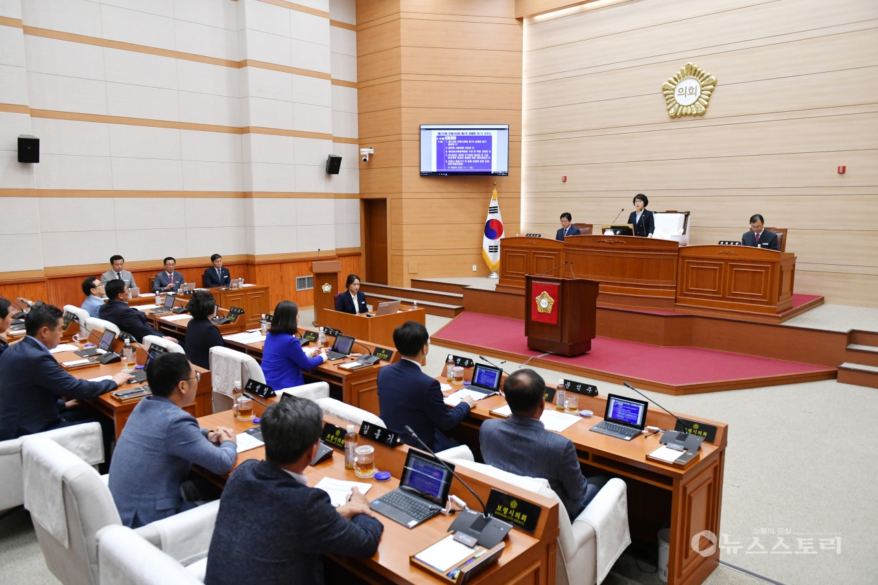 10일 보령시의회 제210회 1차 정례회 개회식 장면. ⓒ보령시의회