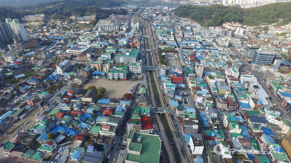 도시재생 뉴딜사업에 선정된 중학동 전경. ⓒ공주시